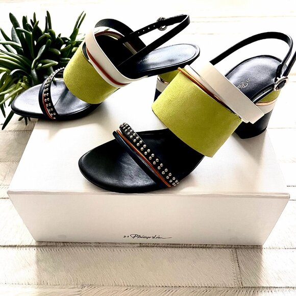 New 3.1 Phillip Lim Multi Strap Drum Sandal in Citron - Picture 7 of 13